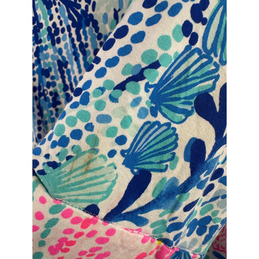 Lilly Pulitzer Beverlynn Dress Resort White Sway With Me Pink Blue Small *Flawed - Picture 8 of 16